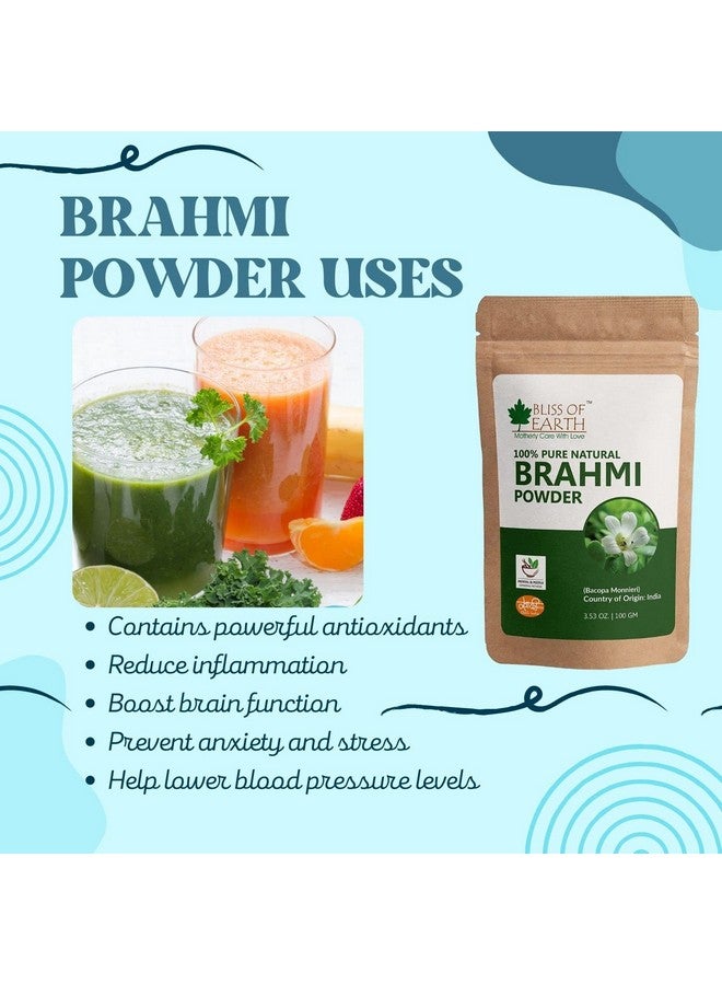 Bliss of Earth 100% Pure & Natural Brahmi Powder (Pack of 4) - Image 5
