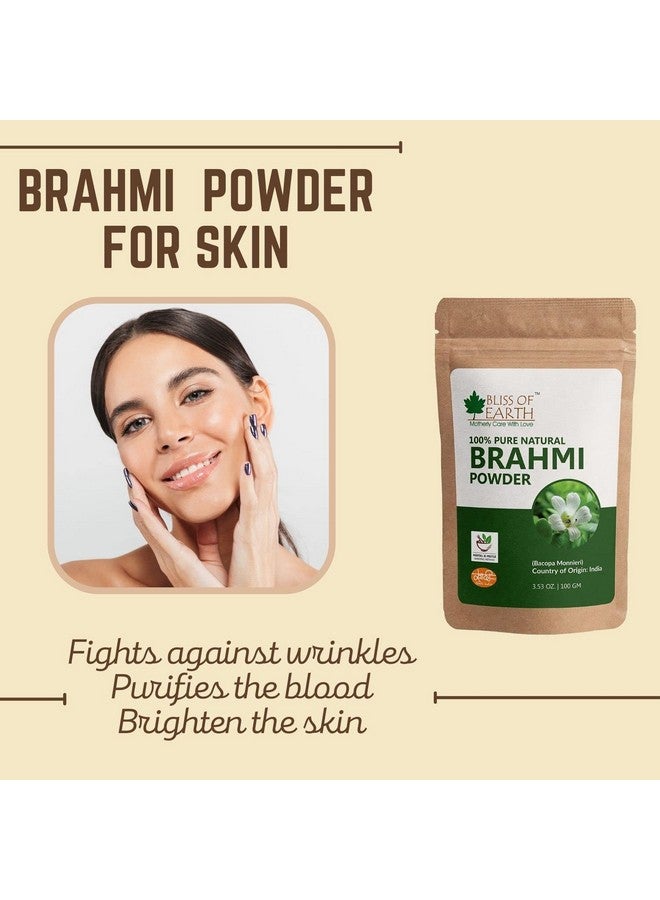 Bliss of Earth 100% Pure & Natural Brahmi Powder (Pack of 4) - Image 3