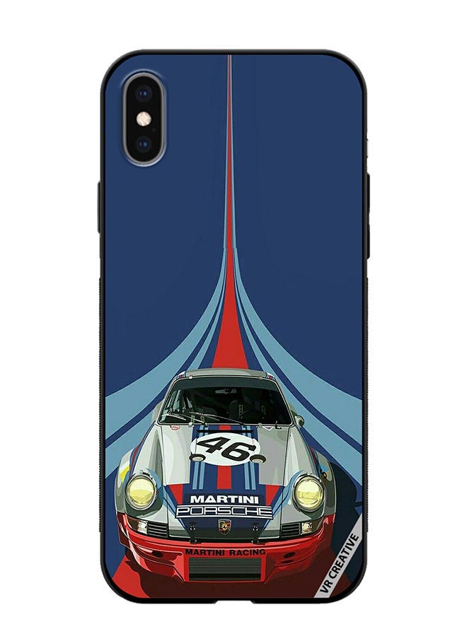 VR CREATIVE Protective Case Cover For Apple iPhone XS Max Martini Porsche 46 Racing Car Design Multicolour - Image 1