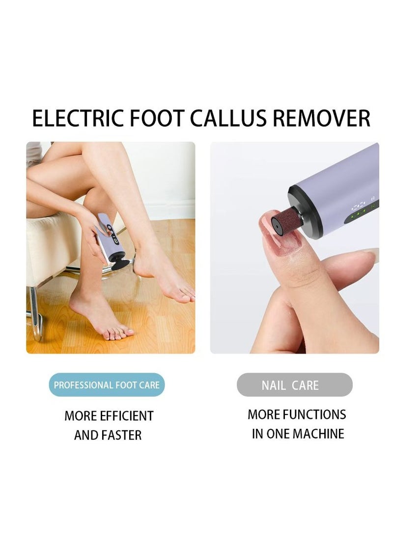 إيفرين مزيل مسامير القدمين الكهربائي، محمول 1200 مللي أمبير/ساعة قابل لإعادة الشحن، 1-9 إعدادات سرعة قابلة للتعديل، مبرد قدم كهربائي للباديكير المستقر والعناية بالأظافر، للاستخدام المنزلي وأثناء السفر (أبيض) - Image 3