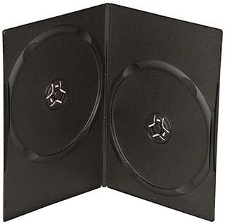 maxtek Maxtek 7mm Slim Black Double CD/DVD Case, 50 Pieces Pack.  - Image 1
