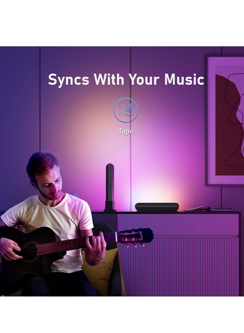 Excefore ضوء ليد ذكي لإضاءة الأجواء مع 19 وضع ديناميكي ووضع تزامن الموسيقى أضواء خلفية للتلفاز مع أوضاع المشهد والموسيقى لتزيين غرفة الترفيه - Image 3