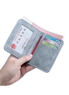 Generic Men's Wallet Ultra-thin Soft Short One Piece Multi-functional Youth Bank Card Flip Metal Vertical Bifold Wallet Card Holder Perfect Gift Choice  - Image 1