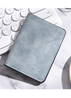 Generic Men's Wallet Ultra-thin Soft Short One Piece Multi-functional Youth Bank Card Flip Metal Vertical Bifold Wallet Card Holder Perfect Gift Choice  - Image 3