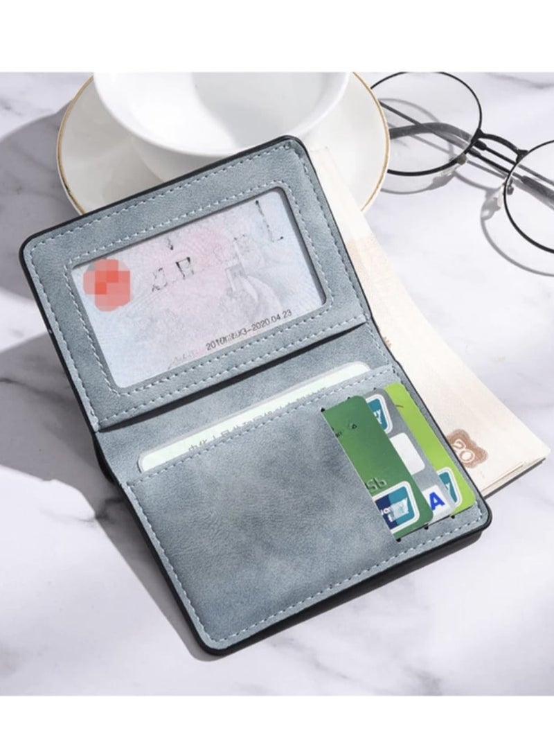 Men's Wallet Ultra-thin Soft Short One Piece Multi-functional Youth Bank Card Flip Metal Vertical Bifold Wallet Card Holder Perfect Gift Choice  - Image 4