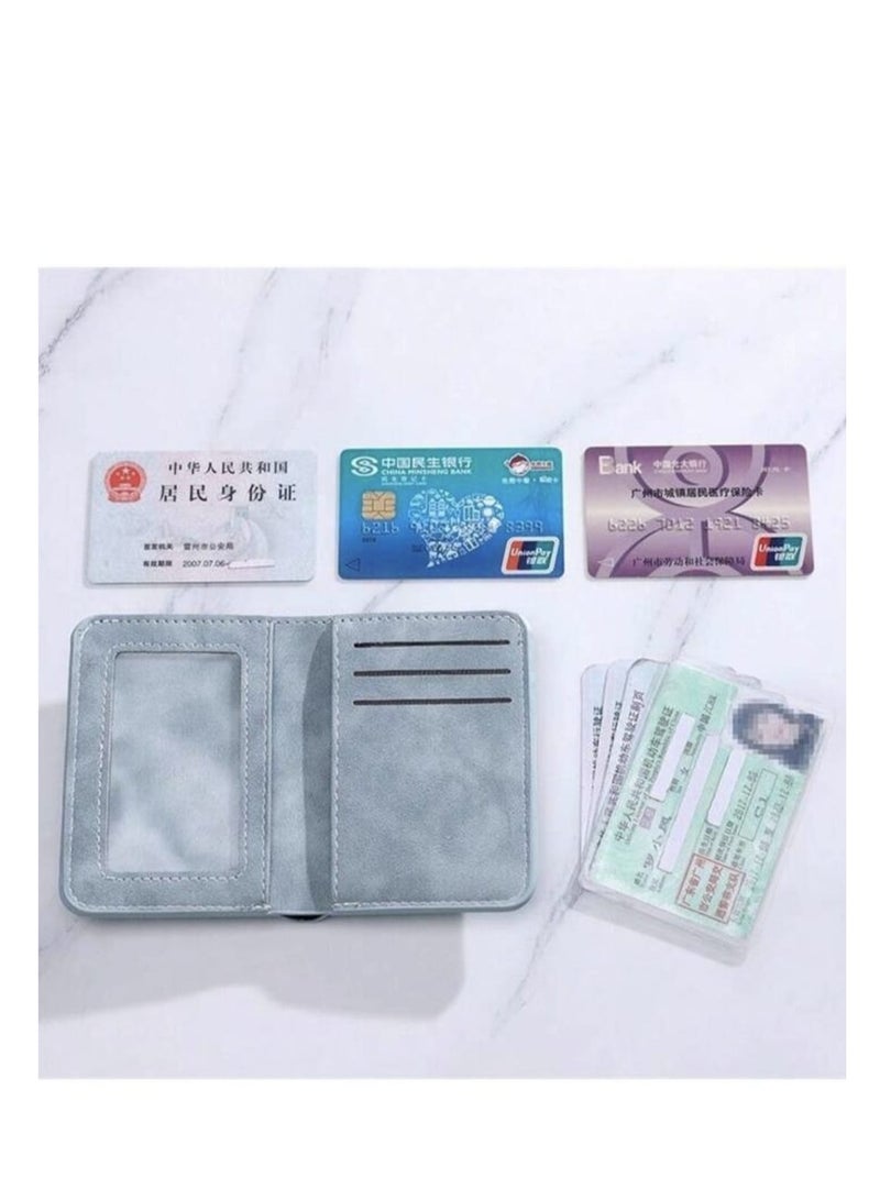 Men's Wallet Ultra-thin Soft Short One Piece Multi-functional Youth Bank Card Flip Metal Vertical Bifold Wallet Card Holder Perfect Gift Choice  - Image 5
