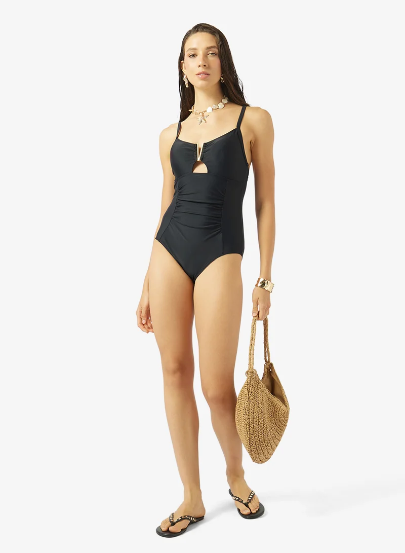 Soleira  Swimsuit With Deep Neck Detail for Women | Best Price UAE