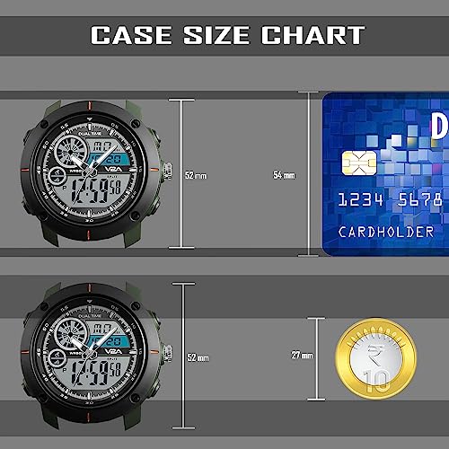 V2A Analogue-Digital Black Dial Men's & Boy's Watch - Skm-1361 - Image 3