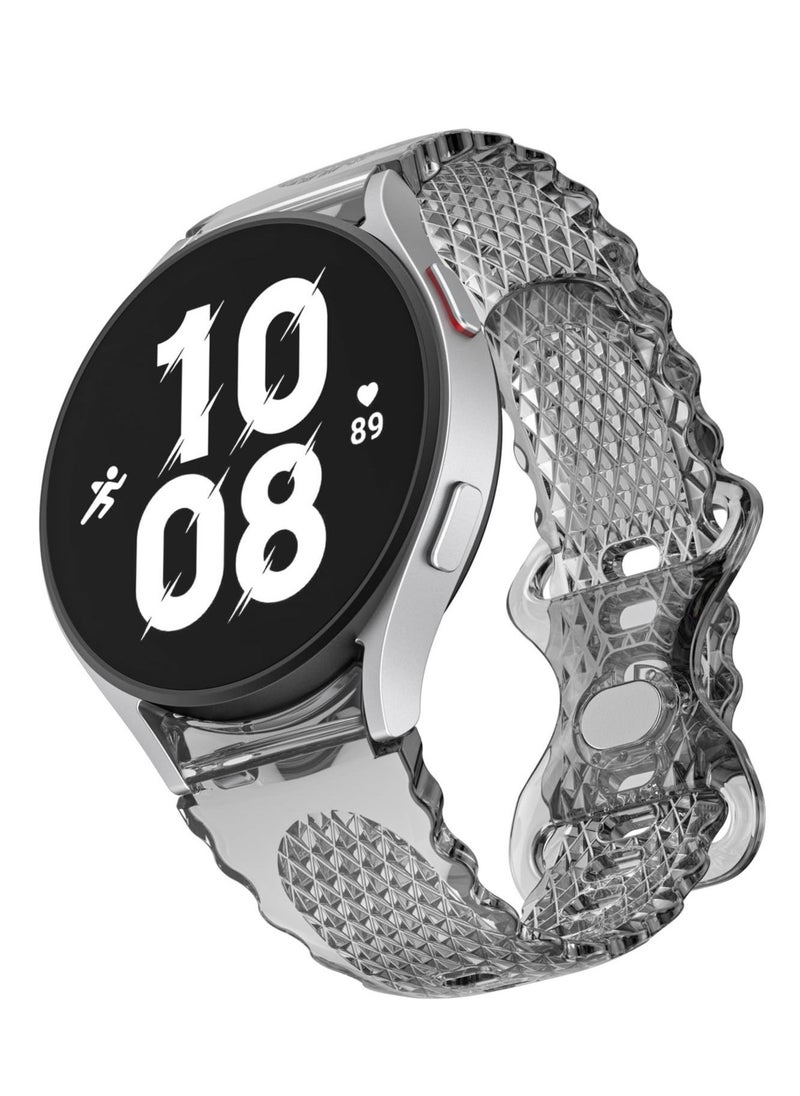 No Gap Transparent Hard TPU Strap Replacement, Compatible for Samsung Watch Bands, Galaxy Active 2 Band, Band Compatible with Samsung Galaxy Watch Bands 40mm 44mm, 4 Pcs - Image 2