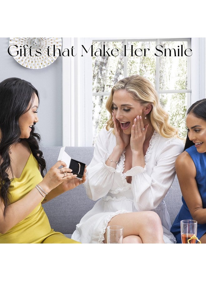 Cate & Chloe Ariel Jewelry Set 18K White Gold Cubic Zirconia Pendant Necklace And Stud Earrings Bridal Jewelry Set Round Cut Necklace Earring Set For Women Silver Halo Jewelry Set - Image 5