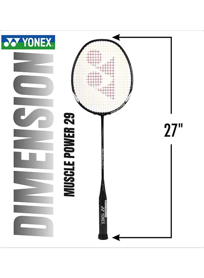 يونيكس مضرب تنس الريشة Yonex Muscle Power 29 Light مزود بأوتار كاملة - إطار خفيف الوزن عالي الأداء بتقنية Muscle Power للقوة والتحكم واللعب الشامل - Image 3