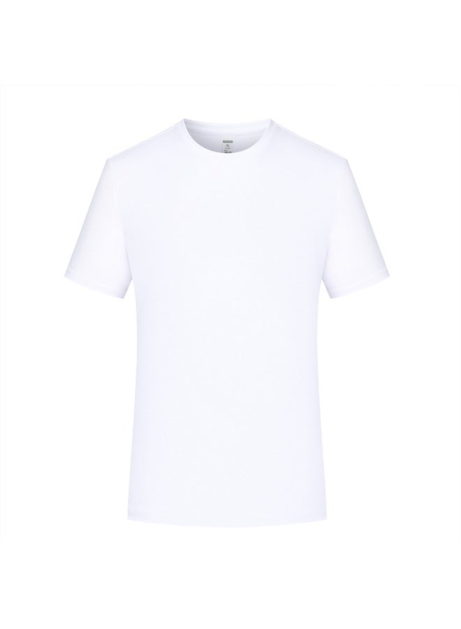 Ice Silk Quick-drying Round-neck T-shirt With Custom Printed Logo, Breathable Workwear, Team Building Short-sleeved Sports Running T-shirt