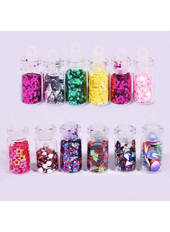 Trendy Club 3D Glitter Powder Manicure Set For Nail Decoration (Multicolour) Pack Of 48 Bottles  - Image 4