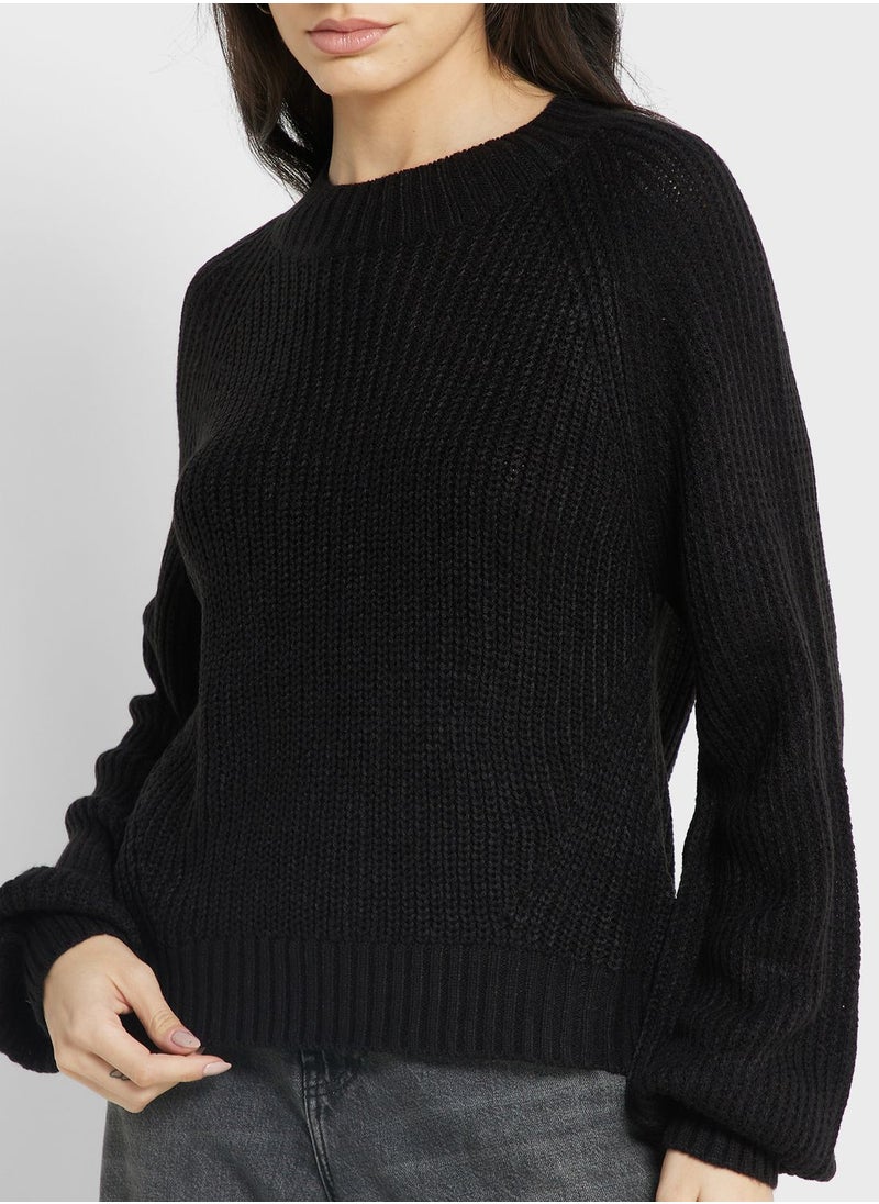 Jacqueline de Yong - Crew Neck Knitted Sweater - Image 1