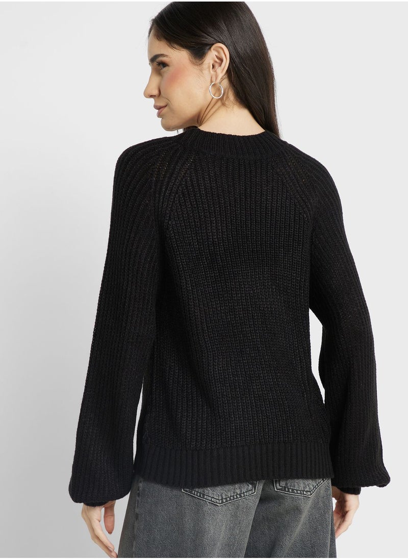 Jacqueline de Yong - Crew Neck Knitted Sweater - Image 1