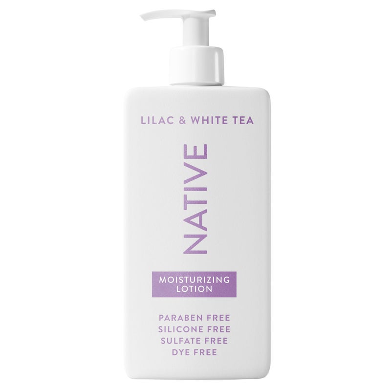 Native Body Lotion Contains Naturally Derived Plant-Based Moisturizers for Women and Men | Restores Dry Skin, Lilac & White Tea, 16.5 fl oz - Image 1