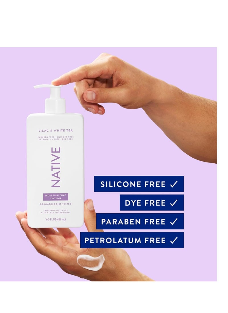 native Native Body Lotion Contains Naturally Derived Plant-Based Moisturizers for Women and Men | Restores Dry Skin, Lilac & Rose, 16.5 fl oz  - Image 3