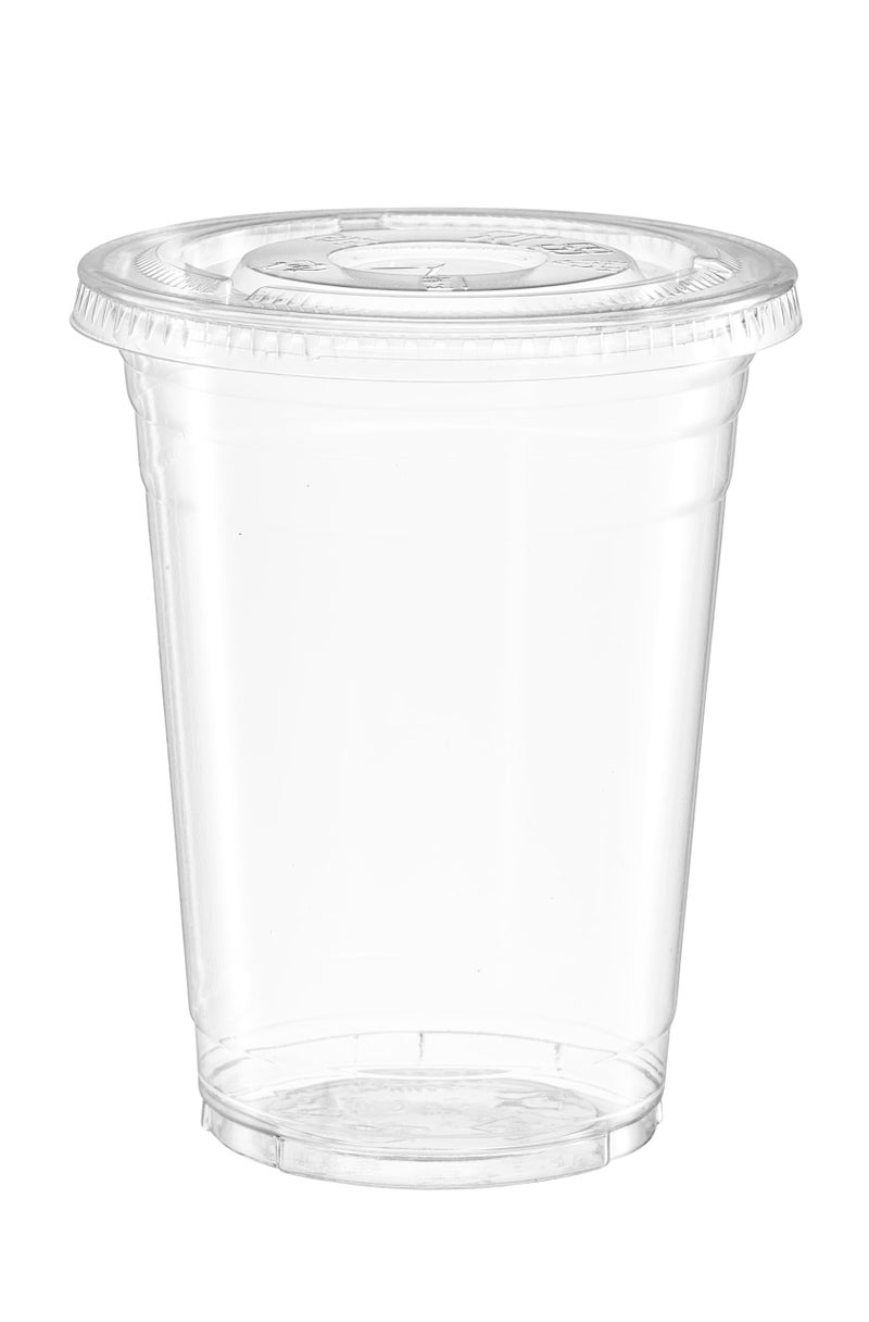 Comfy Package [16 oz. - 50 Count Clear Plastic Cups With Lids  Disposable Coffee Cups with Flat Lids - Ideal for Cold Beverages  Smoothies  and To-Go Drinks - Image 2