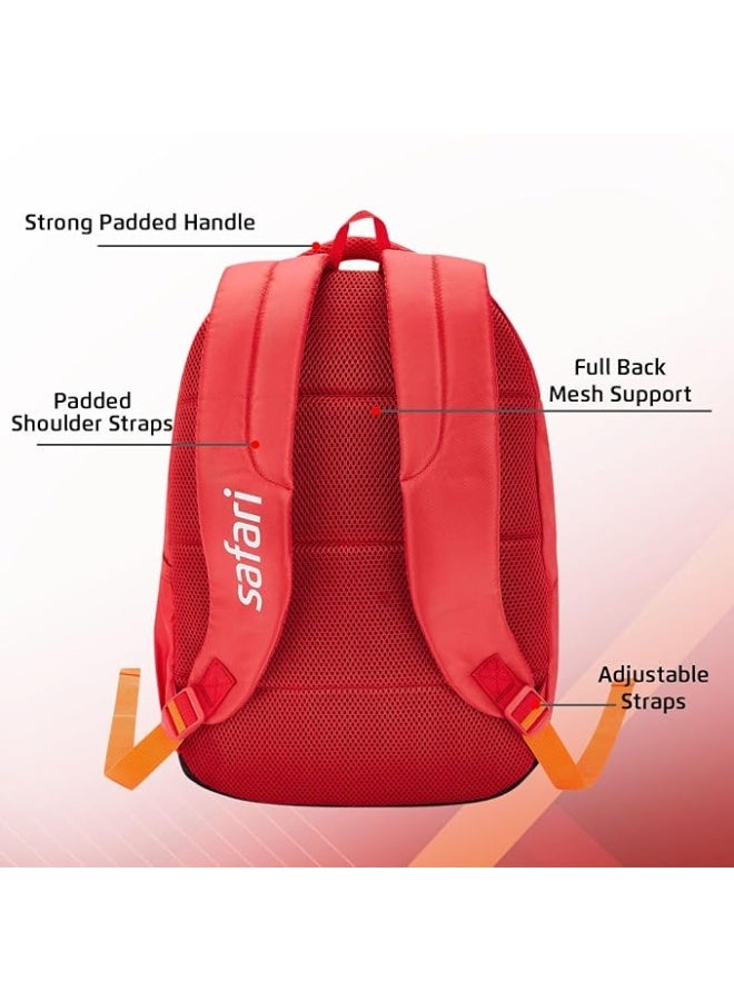 Safari Duplex 32L Casual Backpack with Armor Base, 2 Compartments, Bottle Holder, Front Pocket, Printed School Bag for Boys and Girls, College Backpack, Office Bag, Travel Bag - Image 4