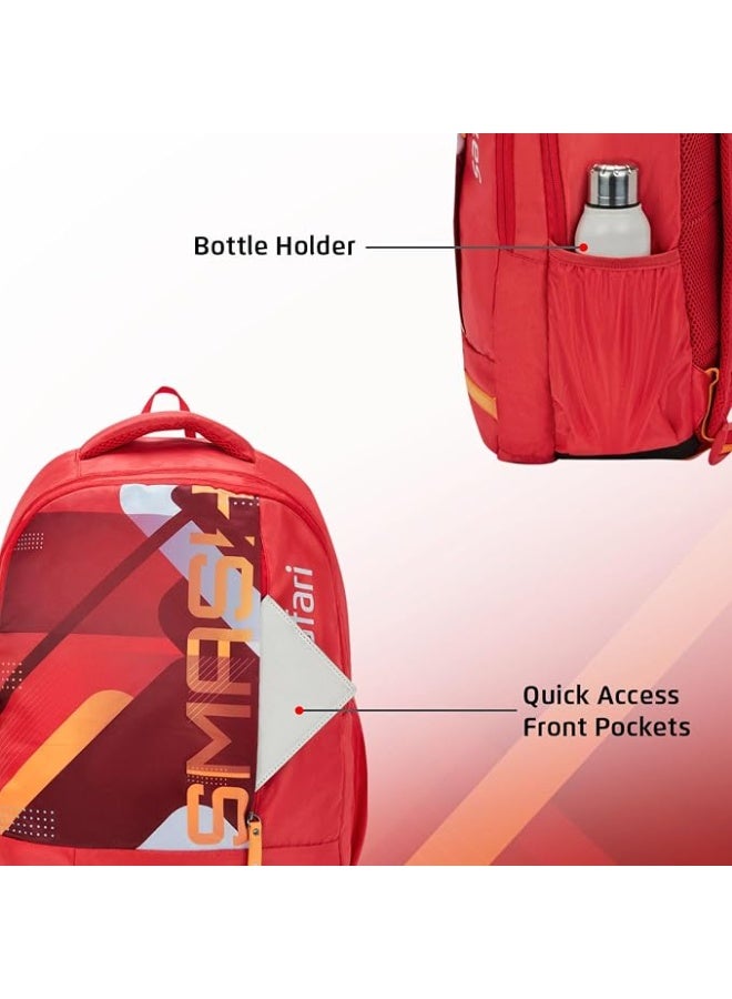 Safari Duplex 32L Casual Backpack with Armor Base, 2 Compartments, Bottle Holder, Front Pocket, Printed School Bag for Boys and Girls, College Backpack, Office Bag, Travel Bag - Image 3
