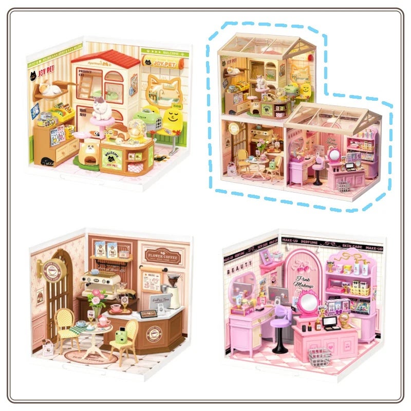 رولايف لعبة Toys Original Rolife Super World Shopping Diary Building Diy Miniature Items Plastic Model Kits Gift Toy Children's Guest Gifts, D 02 - Image 2