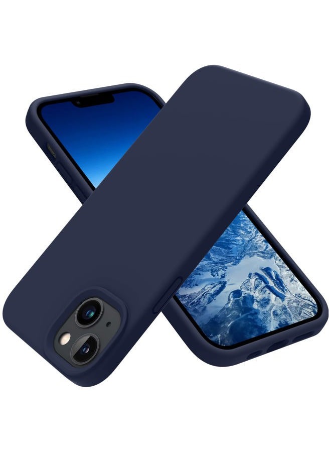 OTOFLY Designed for iPhone 14 Case, Silicone Shockproof Slim Thin Phone Case for iPhone 14 6.1 inch (Midnight Blue) - Image 1