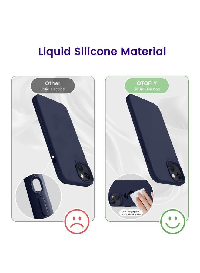 OTOFLY Designed for iPhone 14 Case, Silicone Shockproof Slim Thin Phone Case for iPhone 14 6.1 inch (Midnight Blue) - Image 4