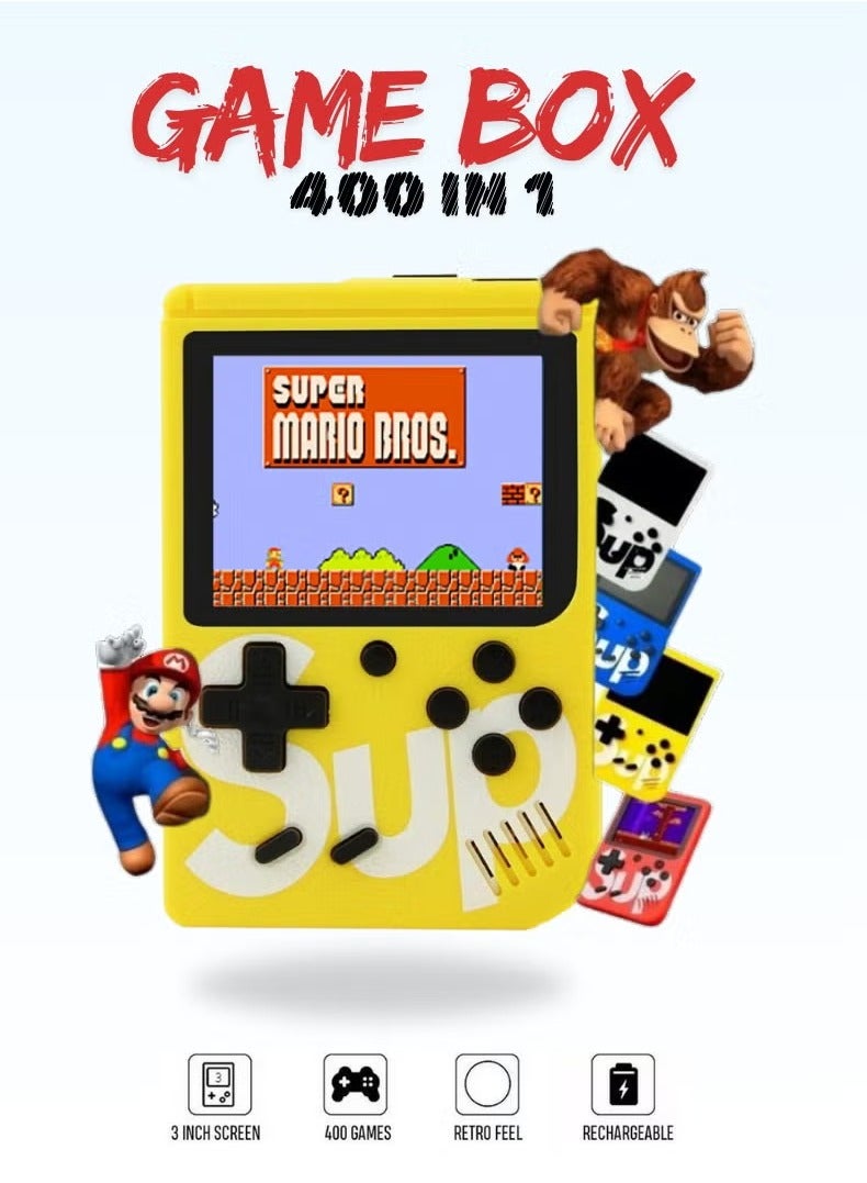 SUP KIDS GAME | 400 IN 1 Handheld Gaming Console – Portable Retro Game Player, Multi-Game Collection for Kids, Classic Games for Fun & Learning, Perfect Gift for Boys and Girls, Easy to Use, Long Battery Life, Great for Travel & On-the-Go Play - Image 1