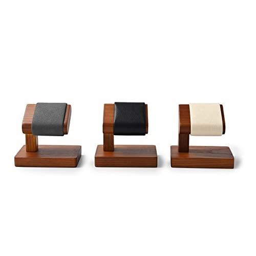Oirlv Solid Wood Single Watch Display Stand Showcase Bracelet Bangle Jewelry Display Holder Wristwatch Holder for Men or WomenBlack - Image 3