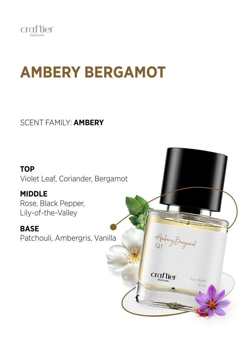 Craftier Perfume AMBERY BERGAMOT - Inspired of-TUXEDO , Eau De Parfum for Men & Women - 50ml, Long Lasting Ambery Fragrance Upto 36 Hrs, Travel Size Unisex Perfume - Image 3