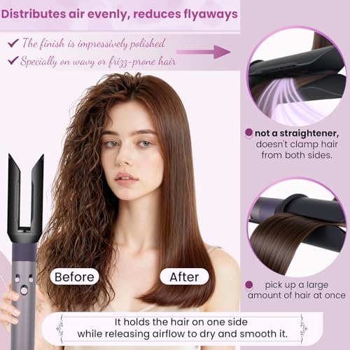 PUREGUST Hair Smooth Attachment Compatible with Dyson Airwrap HS01 HS05 HS08, Gentle Airflow Finishing Accessory for Dyson Air Wrap, Hair Straightener Replacement for Sleek Polished Straight Finish - Image 3