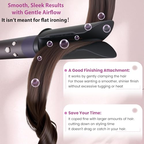 PUREGUST Hair Smooth Attachment Compatible with Dyson Airwrap HS01 HS05 HS08, Gentle Airflow Finishing Accessory for Dyson Air Wrap, Hair Straightener Replacement for Sleek Polished Straight Finish - Image 4