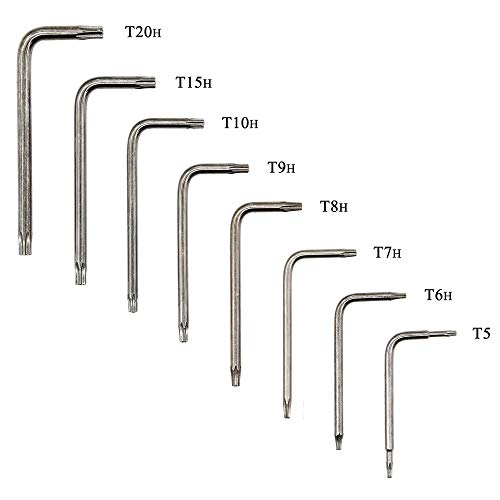 Scout TORX-801 Screwdriver Set with Security Driver Bits Silver, Chrome - 1x T5, T6, T7, T8, T9,T10,T15,T20 - Image 2
