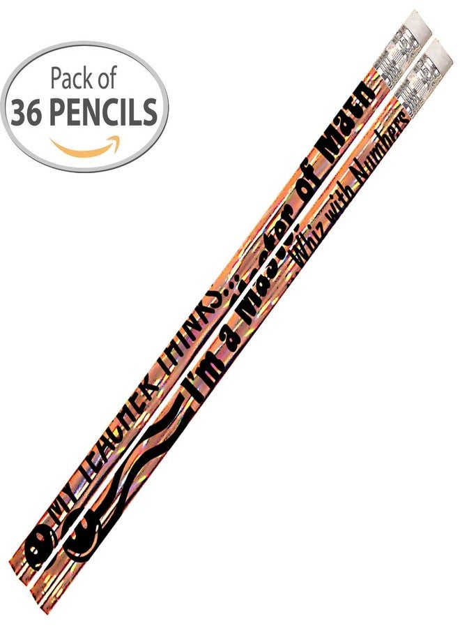 Express Pencils D2365 My Teacher Thinks ... Master Of Math - 36 Qty Package - Award Pencils - Image 2