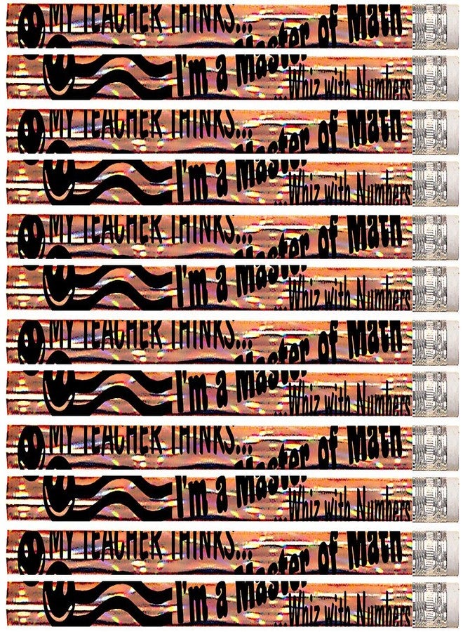 Express Pencils D2365 My Teacher Thinks ... Master Of Math - 36 Qty Package - Award Pencils - Image 1