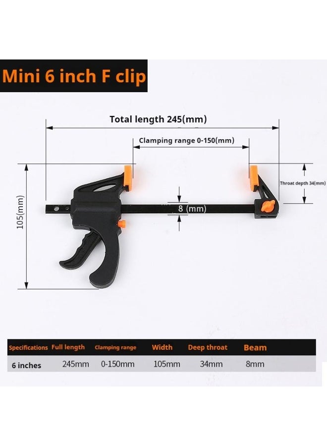 F Type Clamp Wood Working Bar Fixture Grip Ratchet Release Squeeze Vise Carpenter Tool  - Image 2
