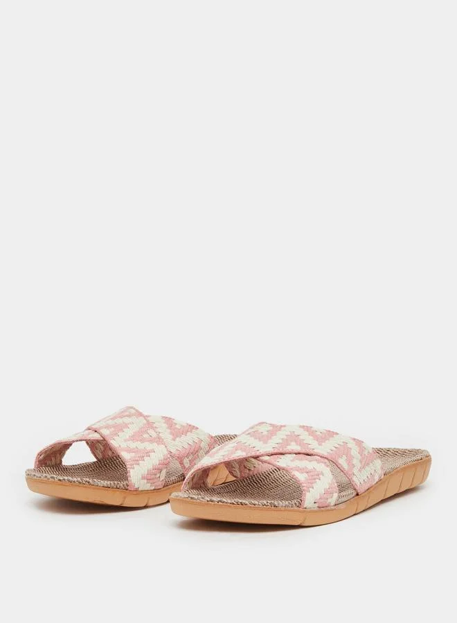 Take Two Take Two Cross Strap Vamp Flat Sandals