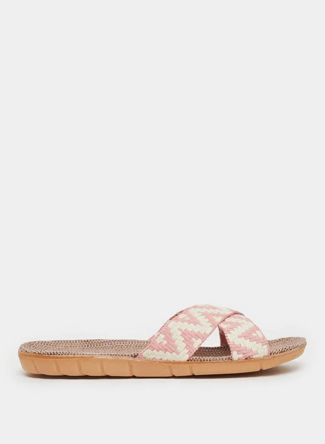 Take Two Take Two Cross Strap Vamp Flat Sandals