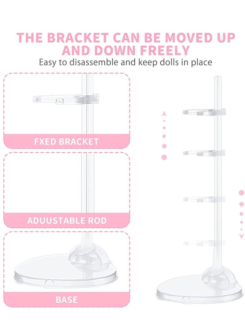KASTWAVE 12 Pcs Adjustable Doll Stands Display Holders Action Figure Stand Toy Doll Accessories  - Image 3