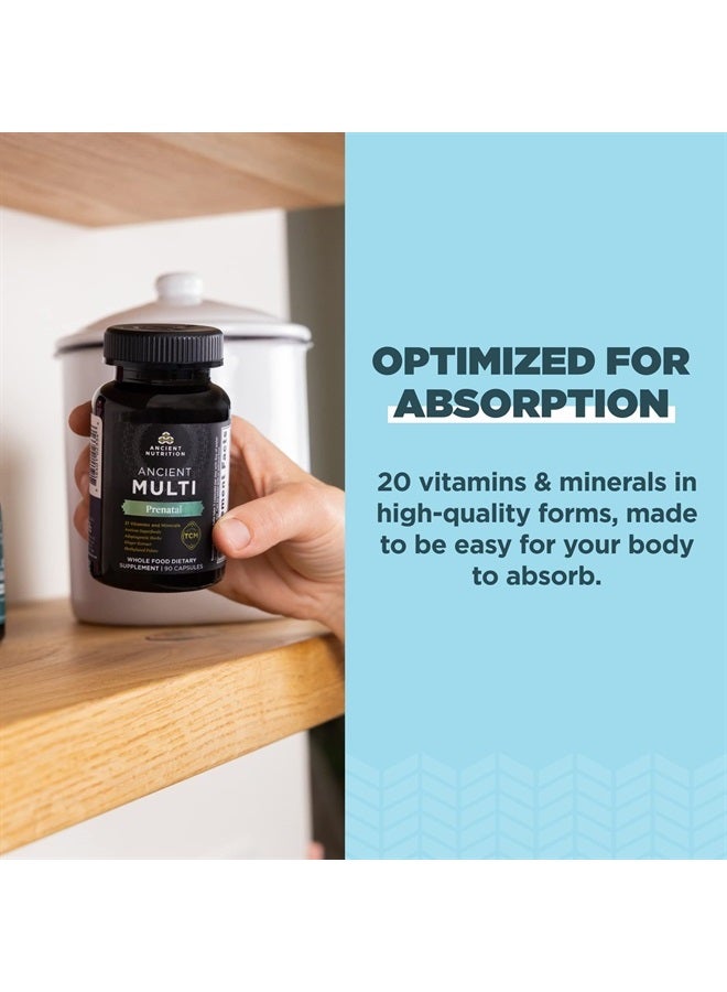 Ancient Nutrition Prenatal Vitamins, Multivitamin for Women with Vitamin C, B12, Magnesium and Folate, Supports Pregnancy and Fertility Health, 90 Ct - Image 4