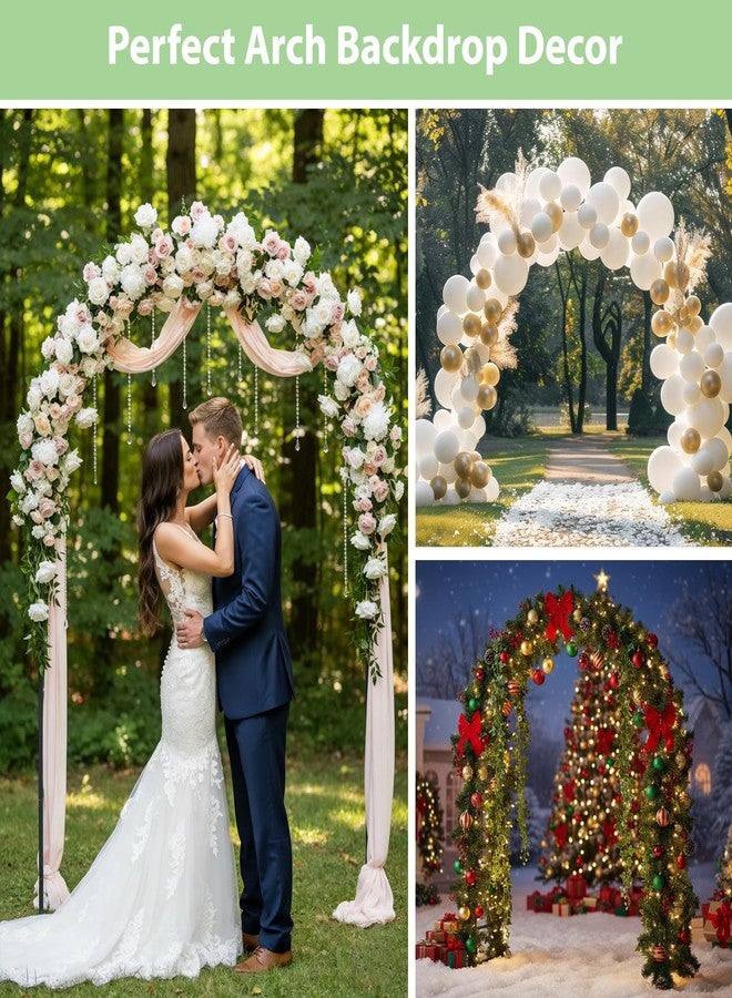 RUBFAC Metal Garden Arch, Wedding & Event Decoration, Garden Trellis for Climbing Plants, Assemble Freely 2 Sizes for Various Climbing Plant Roses Vines Bridal Party Decoration, Army Green, 1 Pack - Image 5