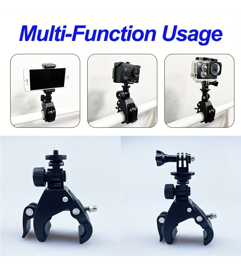 Black Universal Motorcycle Handlebar Mount Bracket for Scooter ATV UTV - Image 3