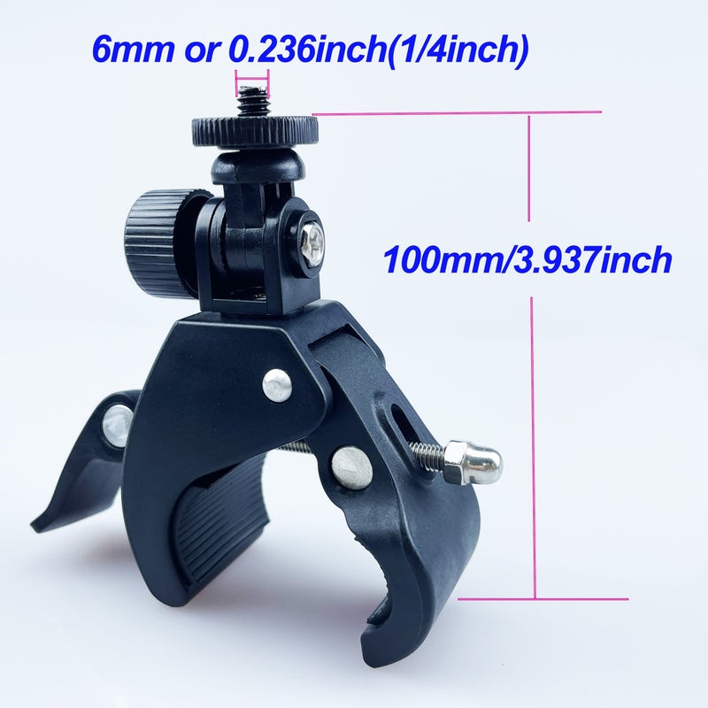 Black Universal Motorcycle Handlebar Mount Bracket for Scooter ATV UTV - Image 2