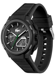 LACOSTE LC33 Analog and Digital Display Silicon Strap Wrist Watch - 45 mm - Black  - Image 2