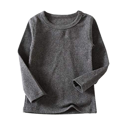 JWWN Baby Boys Girls Long Johns Thermal Underwear Set 2PC Crewneck Tops and Bottom Toddler Kids Pajamas Warm Jammies,(Gray,12Months) - Image 2