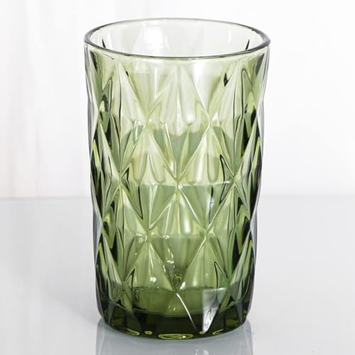 Mivana Premium Green Juice Glasses 350 ML Drinking Glasses, Highball Lead-Free Glasses, Tumblers for Water, Juice, Beer, Cocktail and Mixed Drinks - 6 Pieces, Transparent (, HP-73 Set of 6) - Image 2