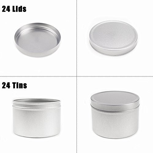 EricX Light Candle Tin 24 Piece, 8 oz, for Candle Making - Image 5