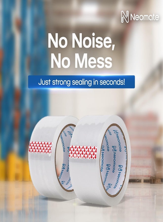 Neomate شريط تغليف شفاف منخفض الضوضاء من نيوميت | 48 مم × 50 م، عبوة من قطعتين | شريط شفاف شديد التحمل للتغليف والديكور ومشاريع الأعمال اليدوية - Image 4