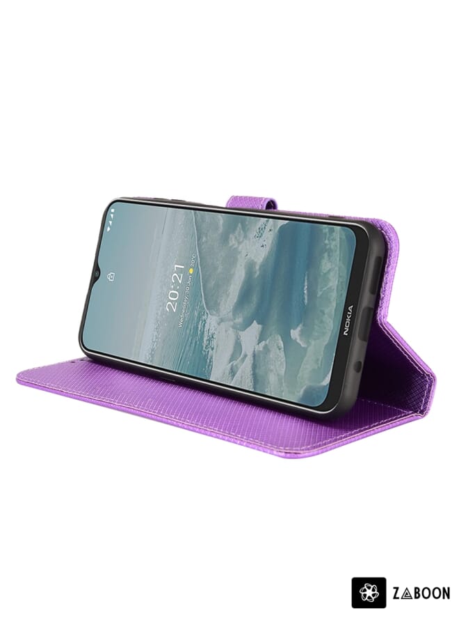 Zaboon غطاء حماية لهاتف نوكيا G10 / G20 / 6.3 بتصميم جلد ماسي - Image 5