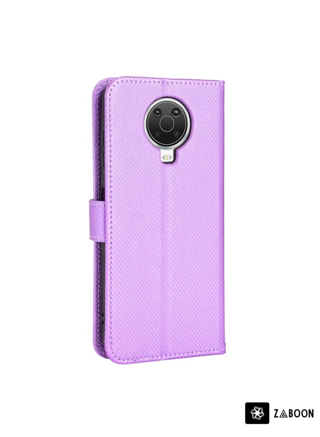 Zaboon غطاء حماية لهاتف نوكيا G10 / G20 / 6.3 بتصميم جلد ماسي - Image 3